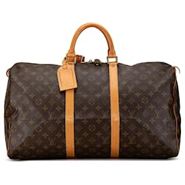 Louis Vuitton-Bolso de viaje Keepall 50 Monogram Louis Vuitton marrón-Castaño