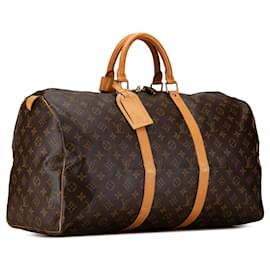 Louis Vuitton-Bolso de viaje Keepall 50 Monogram Louis Vuitton marrón-Castaño