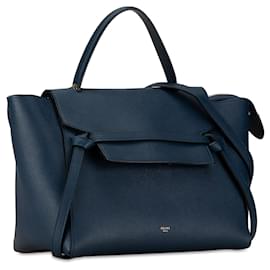 Céline-Blauer Celine Mini Belt Bag Satchel-Blau