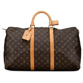 Louis Vuitton-Bolso de viaje Keepall 50 Monogram Louis Vuitton marrón-Castaño