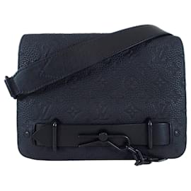 Louis Vuitton-Bolsa transversal Steamer em Taurillon Monogram Louis Vuitton preta-Preto