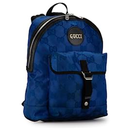 Gucci-Blue Gucci GG Nylon Off The Grid Backpack Crossbody Bag-Blue