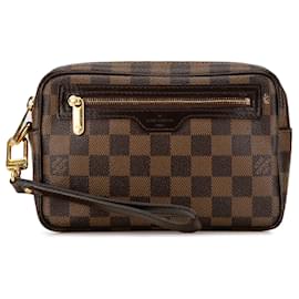 Louis Vuitton-Bolso Clutch Pochette Billets Macao Damier Ebene Louis Vuitton marrón-Castaño