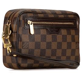 Louis Vuitton-Bolso Clutch Pochette Billets Macao Damier Ebene Louis Vuitton marrón-Castaño