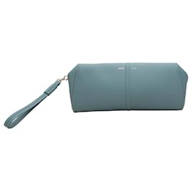 Max Mara-Elsap Clutch aus hellblauem Leder von Max Mara-Blau