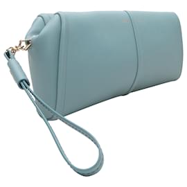 Max Mara-Elsap Clutch aus hellblauem Leder von Max Mara-Blau