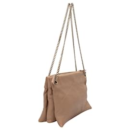 Lanvin-Sugar Sand Lanvin Medium Leather Shoulder Bag-Camel