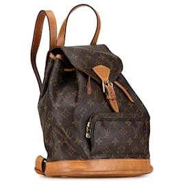 Louis Vuitton-Mochila Montsouris PM Monograma Louis Vuitton marrón-Castaño