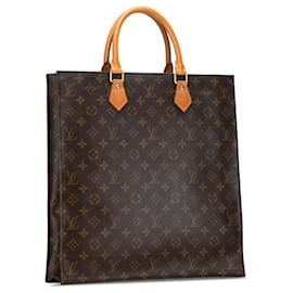 Louis Vuitton-Bolso Tote Sac Plat Monograma Louis Vuitton marrón-Castaño