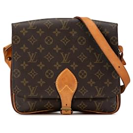 Louis Vuitton-Brown Louis Vuitton Monogram Cartouchiere GM Crossbody Bag-Brown