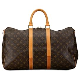 Louis Vuitton-Bolso de viaje Keepall 45 Monograma Louis Vuitton marrón-Castaño