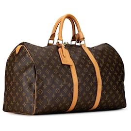 Louis Vuitton-Bolso de viaje Keepall 50 Monograma Louis Vuitton marrón-Castaño