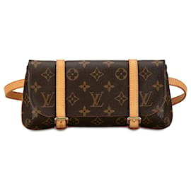 Louis Vuitton-Bolso de cinturón Pochette Marelle PM Monograma Louis Vuitton marrón-Castaño