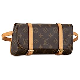 Louis Vuitton-Bolso de cinturón Pochette Marelle PM Monograma Louis Vuitton marrón-Castaño