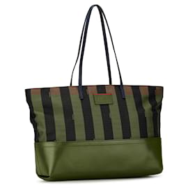 Fendi-Sac à roulettes en toile Pequin moyen marron Fendi-Marron