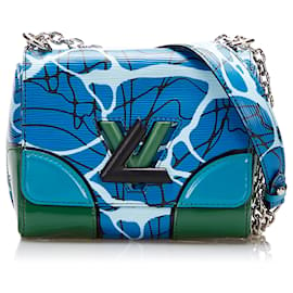 Louis Vuitton-Bolsa transversal Blue Louis Vuitton Epi Aqua Twist PM-Azul