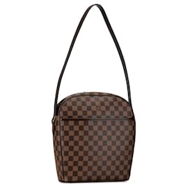 Louis Vuitton-Sac à épaule Louis Vuitton Damier Ebene Ipanema GM marron-Marron