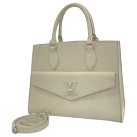 Louis Vuitton-Bolsa Tote PM Lockme branca da Louis Vuitton-Branco