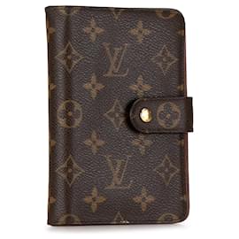 Louis Vuitton-Carteira zíper Porte-Papier Monogram Louis Vuitton marrom-Marrom