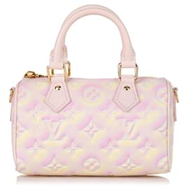 Louis Vuitton-Bolso Boston Nano Speedy Summer Stardust en Monograma Empreinte rosa de Louis Vuitton-Rosa