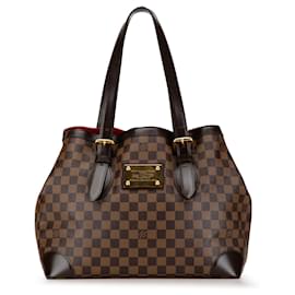 Louis Vuitton-Bolso Tote Hampstead GM Damier Ebene Louis Vuitton marrón-Castaño