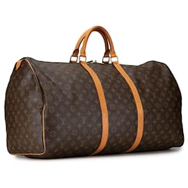 Louis Vuitton-Bolso de viaje Keepall 60 Monogram Louis Vuitton marrón-Castaño