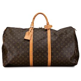 Louis Vuitton-Bolso de viaje Keepall 60 Monogram Louis Vuitton marrón-Castaño