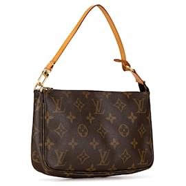 Louis Vuitton-Bolso de hombro Pochette Accessoires Monogram Louis Vuitton marrón-Castaño