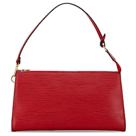 Louis Vuitton-Sac à épaule Pochette Accessoires Epi rouge Louis Vuitton-Rouge