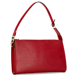 Louis Vuitton-Sac à épaule Pochette Accessoires Epi rouge Louis Vuitton-Rouge