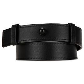 Schwarzer LOEWE-Logo prägierter Ledergürtel Schwarz