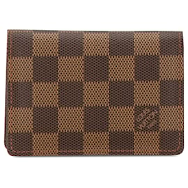 Louis Vuitton-Tarjetero Louis Vuitton Damier Ebene marrón-Castaño