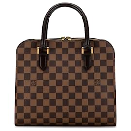 Louis Vuitton-Bolso de mano Triana Damier Ebene Louis Vuitton marrón-Castaño