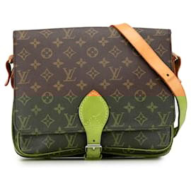 Louis Vuitton-Brown Louis Vuitton Monogram Cartouchiere GM Crossbody Bag-Brown