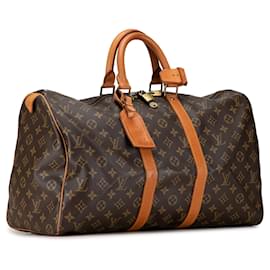 Louis Vuitton-Bolso de viaje Keepall 45 Monograma Louis Vuitton marrón-Castaño