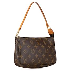 Louis Vuitton-Bolso de hombro Pochette Accessoires Monogram Louis Vuitton marrón-Castaño