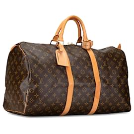 Louis Vuitton-Bolso de viaje Keepall 50 Monograma Louis Vuitton marrón-Castaño