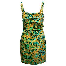 Green & Multicolor Versace Jeans Couture Printed Sleeveless Size IT 44 Green