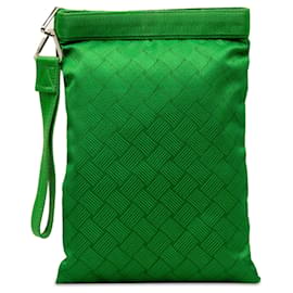 Bottega Veneta-Pochette en nylon verte Bottega Veneta-Vert