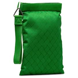 Bottega Veneta-Pochette en nylon verte Bottega Veneta-Vert