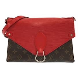 Louis Vuitton-Bolso de Hombro Saint-Michel en Epi Monograma Louis Vuitton Marrón-Castaño