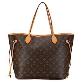 Louis Vuitton-Sac tote Neverfull MM Monogram Louis Vuitton marron-Marron