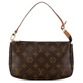 Louis Vuitton-Bolso de hombro Pochette Accessoires Monogram Louis Vuitton marrón-Castaño