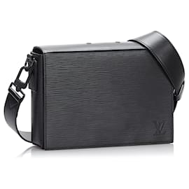 Louis Vuitton-Bolsa mensageiro cruzada Epi preta Louis Vuitton-Preto