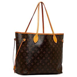 Louis Vuitton-Sac tote Neverfull MM Monogram Louis Vuitton marron-Marron