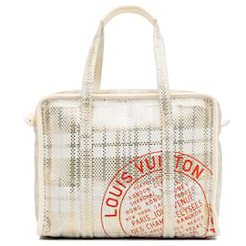 Louis Vuitton-Bolsa Tote PM de Rua Trançada Louis Vuitton Branca-Branco