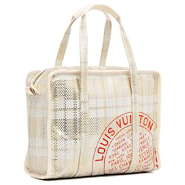 Louis Vuitton-Bolsa Tote PM de Rua Trançada Louis Vuitton Branca-Branco