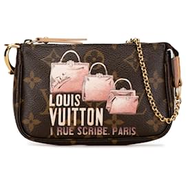 Louis Vuitton-Braune Louis Vuitton Monogram Affiche Mini Pochette Accessoires Schultertasche-Braun