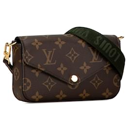 Louis Vuitton-Bolsa transversal Felicie Strap And Go Monograma Louis Vuitton marrom-Marrom