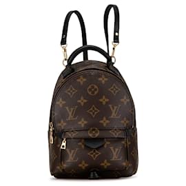 Louis Vuitton-Brown Louis Vuitton Monogram Mini Palm Springs Backpack-Brown